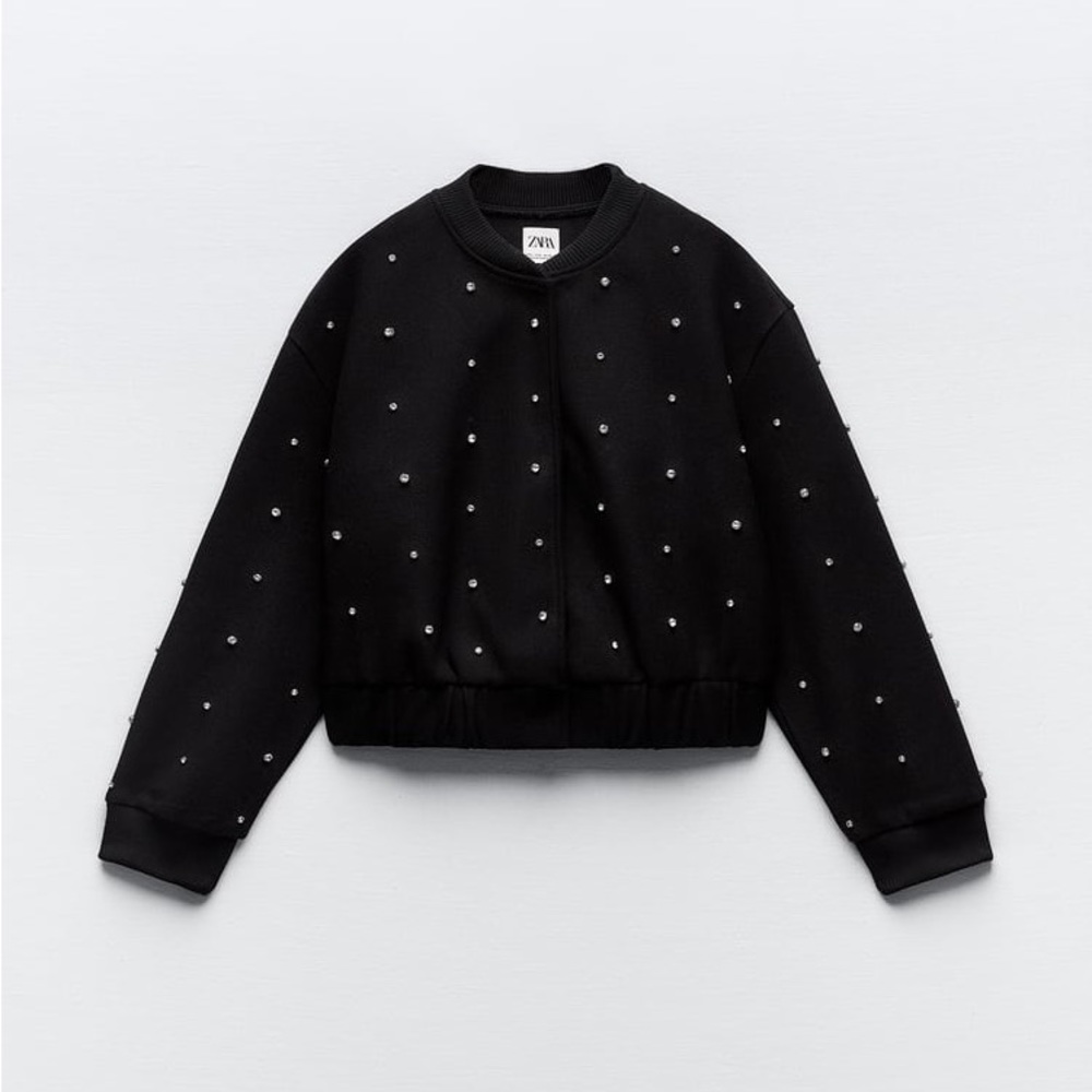 Zara Rhinestone Bomber - Picture 8 of 10